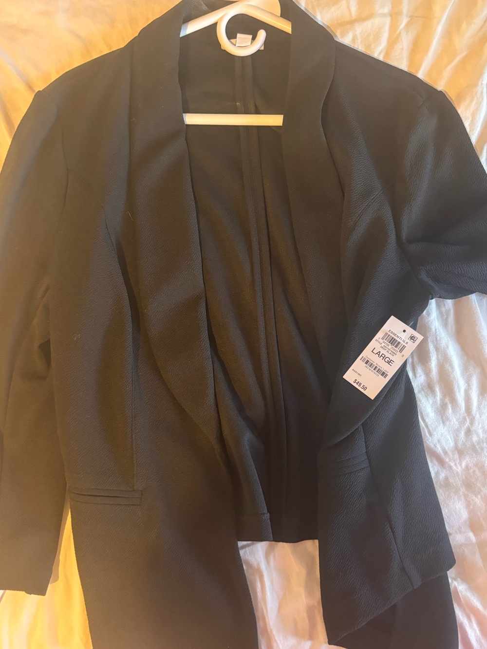Essentials Black Stretch Blazer NWT - Picture 2 of 3